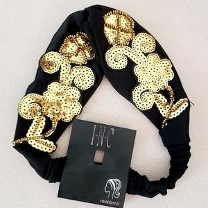 INC Sequined Turban Headband. New